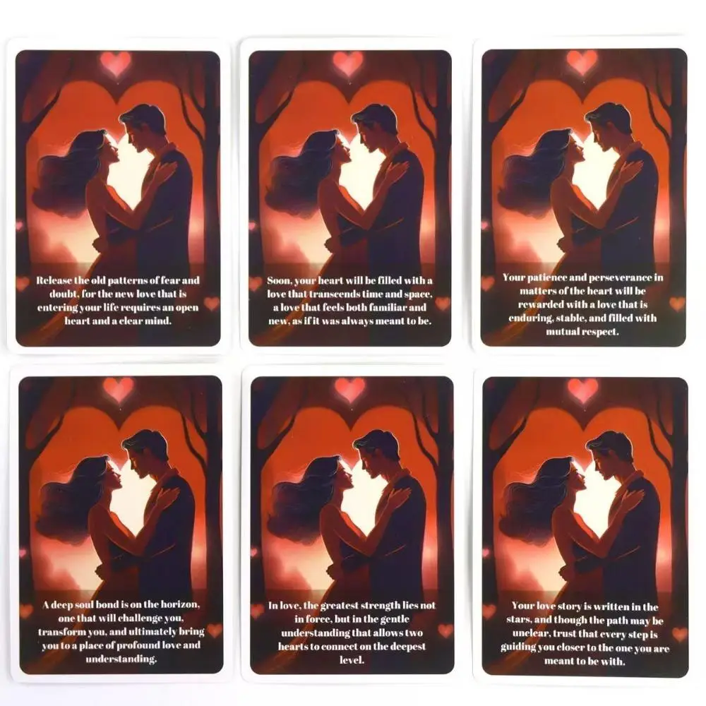 10.4*7.3 ซม. Love Oracle Cards Love ข้อความ Spiritual 46 ชิ้นการ์ด Oracle พร้อมคําสําคัญ