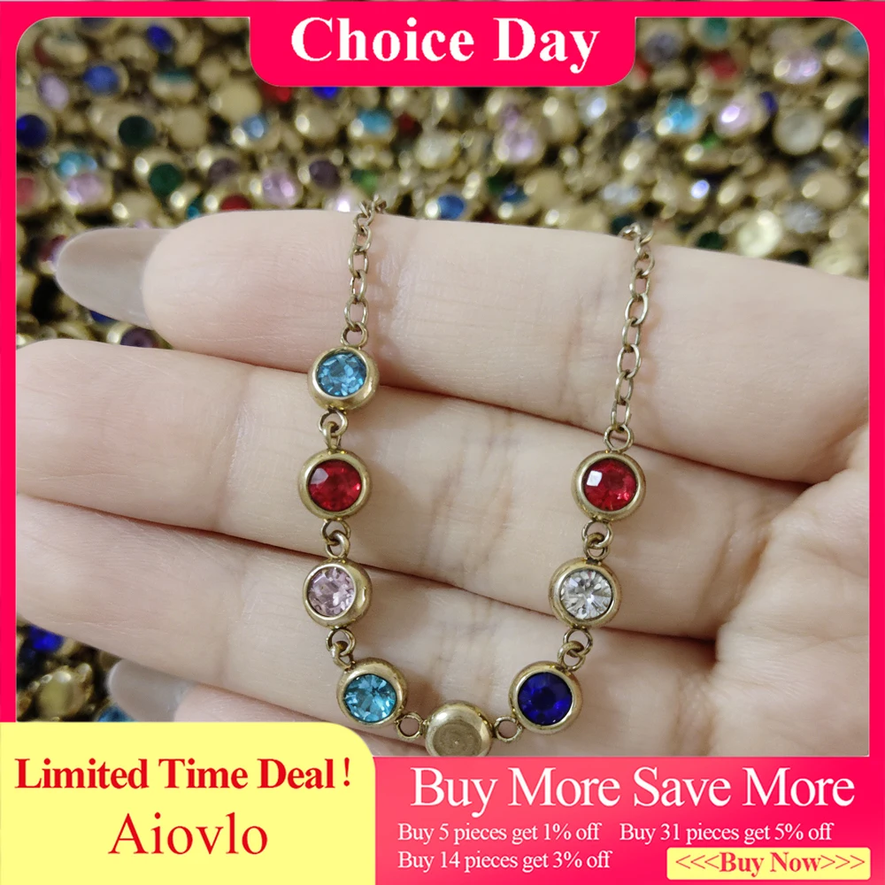 

20PCS Round Crystal Rhinestone Charms Mixed Color Mini Pendants 18K Gold Vacuum Plated Stainless Steel for DIY Jewelry Making