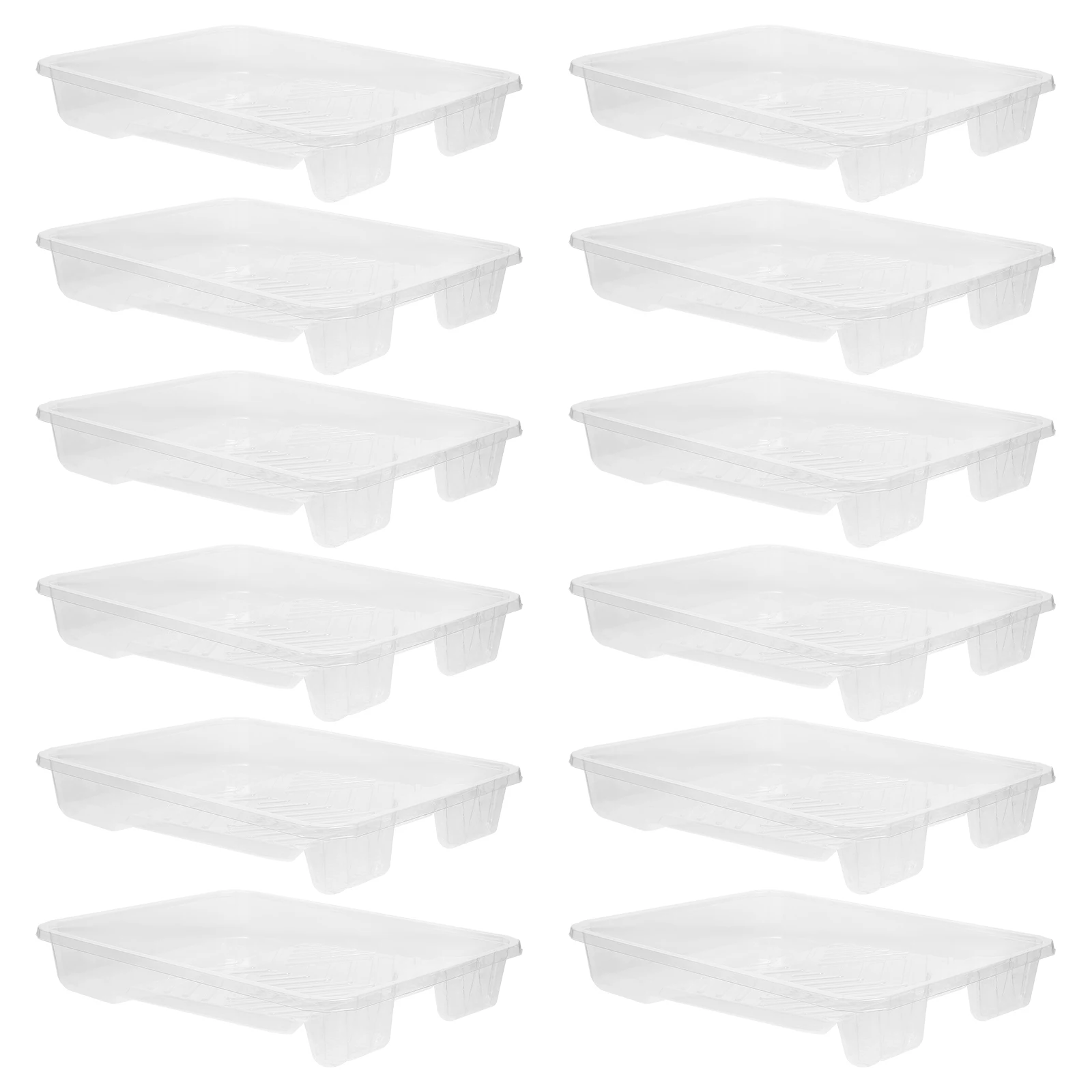 

6pcs 9 Inch Disposable Paint Trays Plastic Liner Tray Large Capacity Home Painting Supplies Tools Transparent