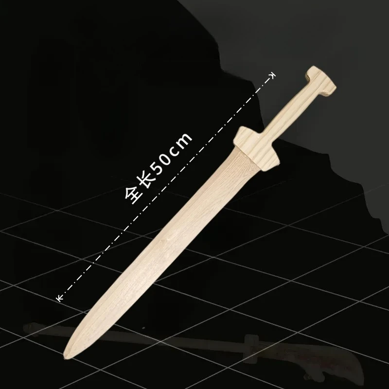 50 cm/19,69 pollici Spada corta in legno Pratica Creatività Modello Puntelli Giocattolo di allenamento Gioco sportivo Periferiche Ornamenti Regali da collezione