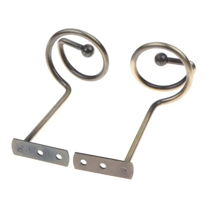 2er-Pack Rostfreie Vorhanghaken-Clips aus antikem Kupfer, schwere Metallbefestigungen für die Aufhängung von Vorhängen im Innenbereich. – Detail 3