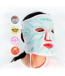 Professional red led light therapy facial mask black led light therapy near infrared and blue light colors silicon face mask