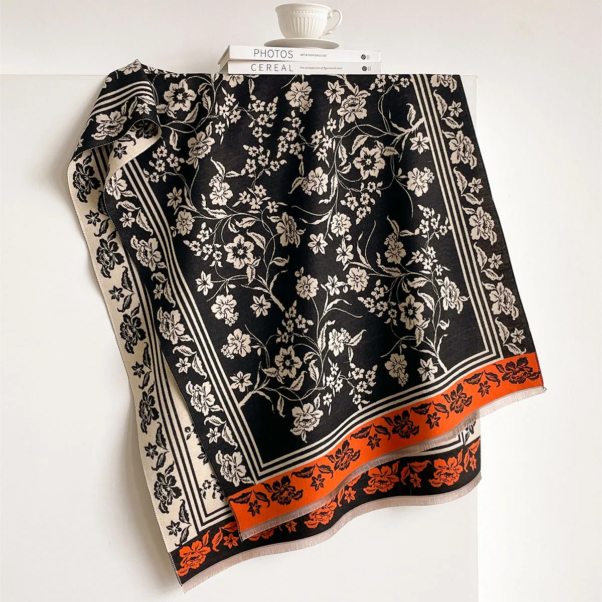 وشاح نسائي من الكشمير الصناعي، - مراجعة Pashmina Wrap Large وسعره