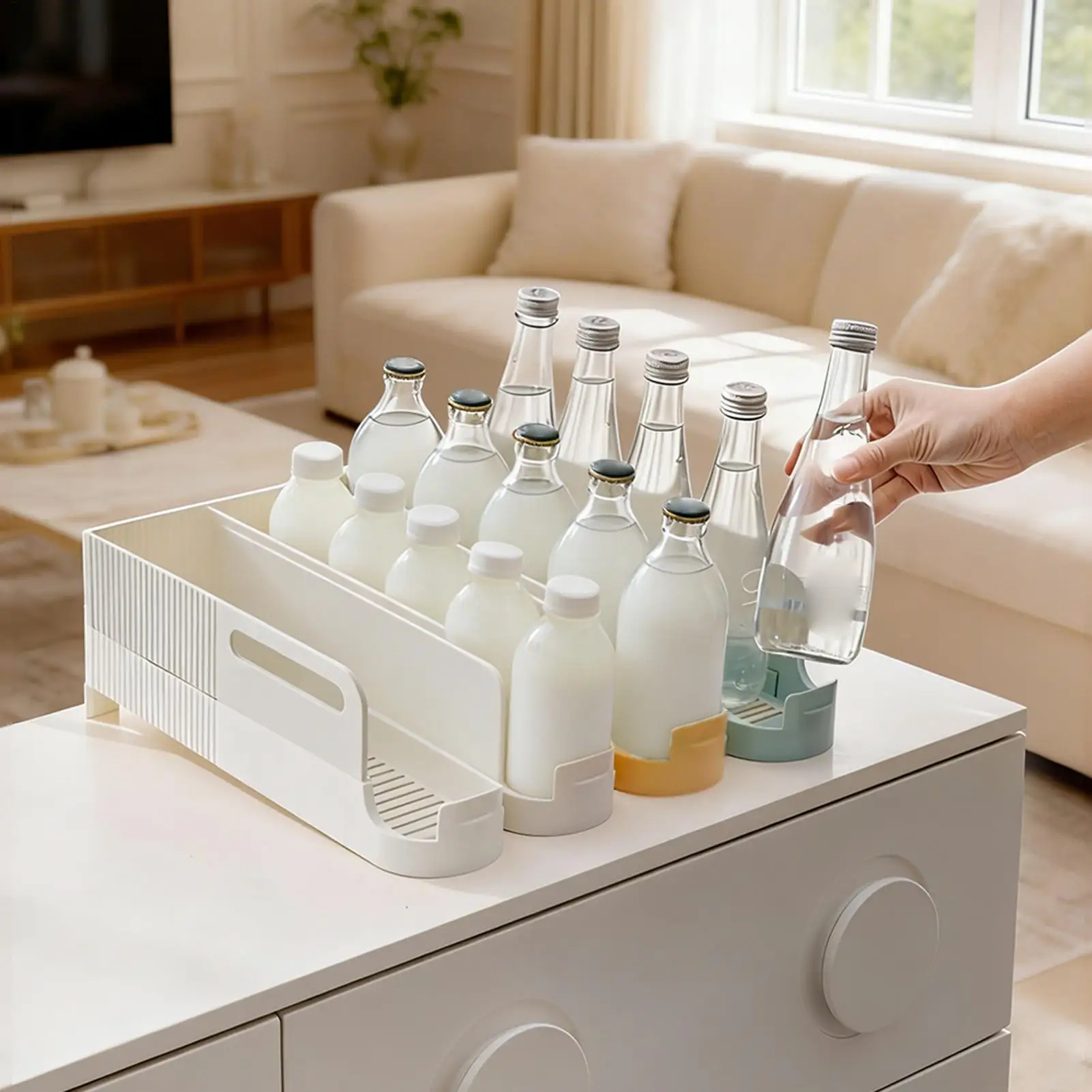 

Держатель для напитков в холодильник, подставка для банок, органайзер для напитков в холодильник, для кладовой, кухонного шкафа, морозильной камеры, домашнего бара