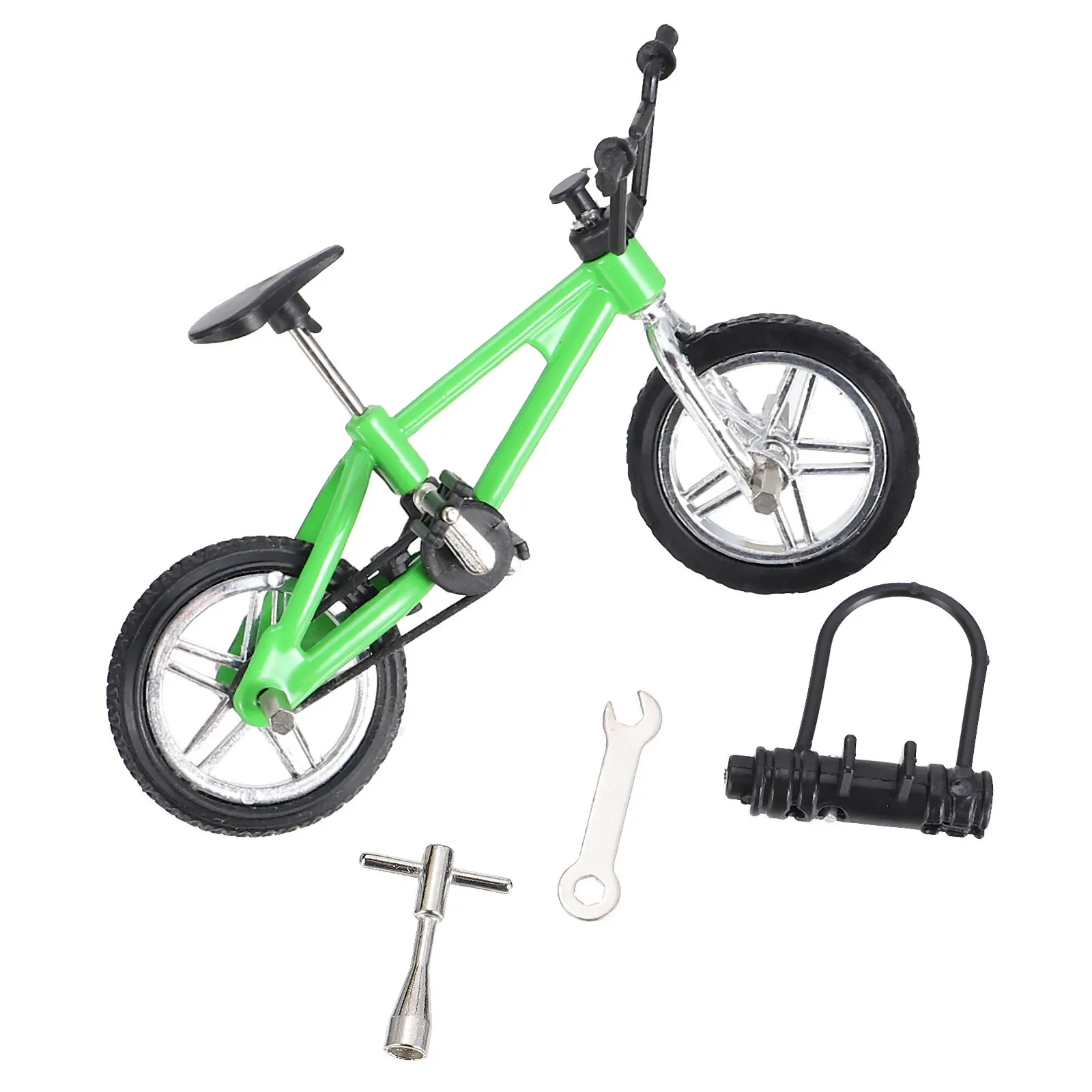 1Set Exquisite Alloy Finger Bike Mini Mtb Simulation Desktop Bicycle with Movable Wheels Pedals Handlebar Stand for Kids Teens