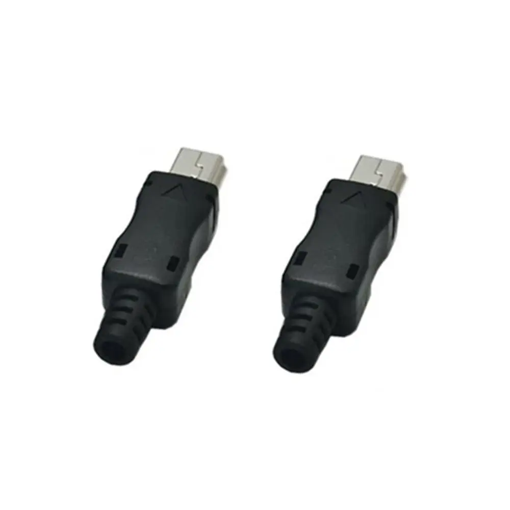 Mini USB Male Connector 2.0 Jack 5 Pin 4 In 1 Assemble Micro Data Cable Connector Wire with Plastic Cover Electrical Parts