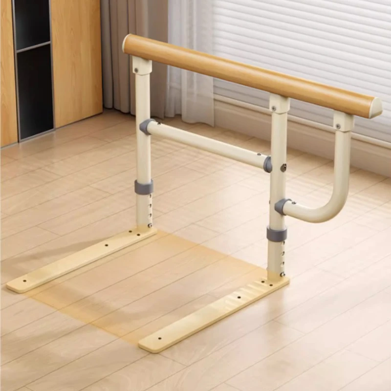 Newest Solid Wood Elderly Bedside Armrest Wake-up Aid,Disabled Home Safety  Handrail Anti Slip Assistive Bedside Bed Rails Frame