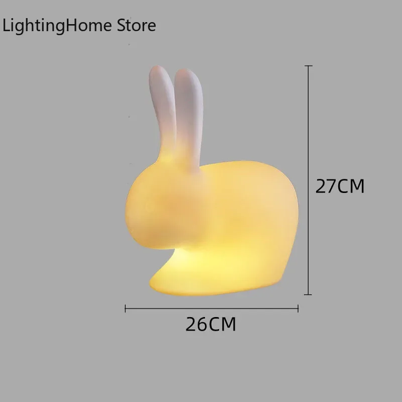 Rabbit Lamp LED Illuminated Remote Control Dimming Chargeable Outdoor Light Holiday Gift Children\'s Room Decoration Night Light