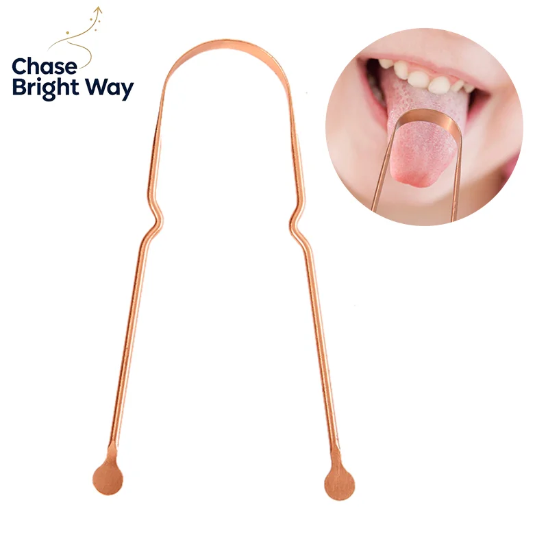 1Pc Stainless Steel Tongue Scraper Cleaner Fresh Breath Cleaning Coated Tongue Toothbrush Oral Hygiene Care Tools