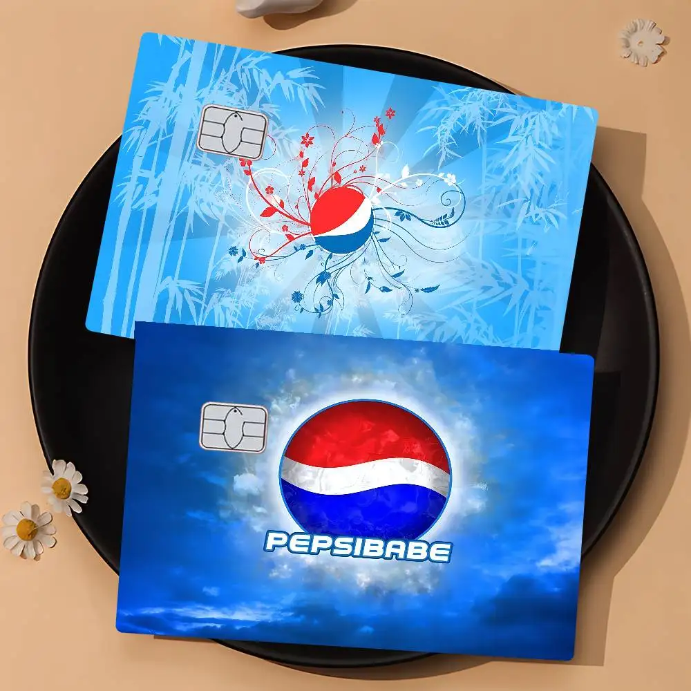 LOGOS-PEPSI أنيمي تنفق أو حفظ غلاف مضحك على قبالة رقيقة جدا لا تتلاشى ملصق غطاء الجلد فيلم لبطاقة الائتمان الخصم