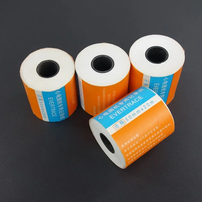 10 pieces /lot ECG printing paper ECG drawing 50mm*20m Single Lead Machine Recording Dedicated Paper