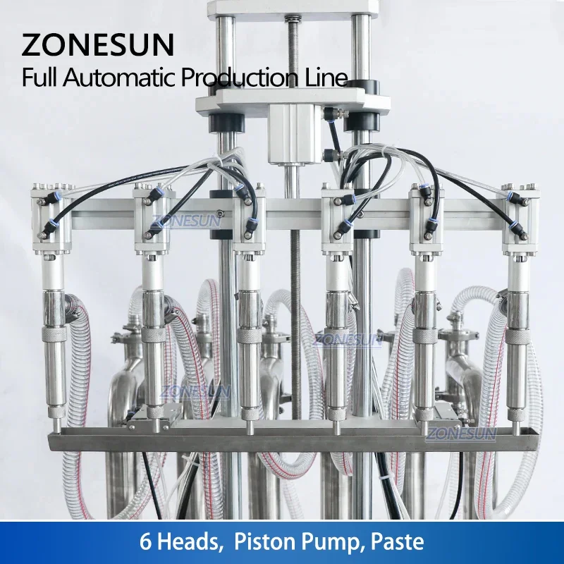 ZONESUN ZS-FAL180P4 ジュースオイル自動蜂蜜プラスチックラウンドボトル液体スクリュー充填キャッピングおよびラベリングマシン