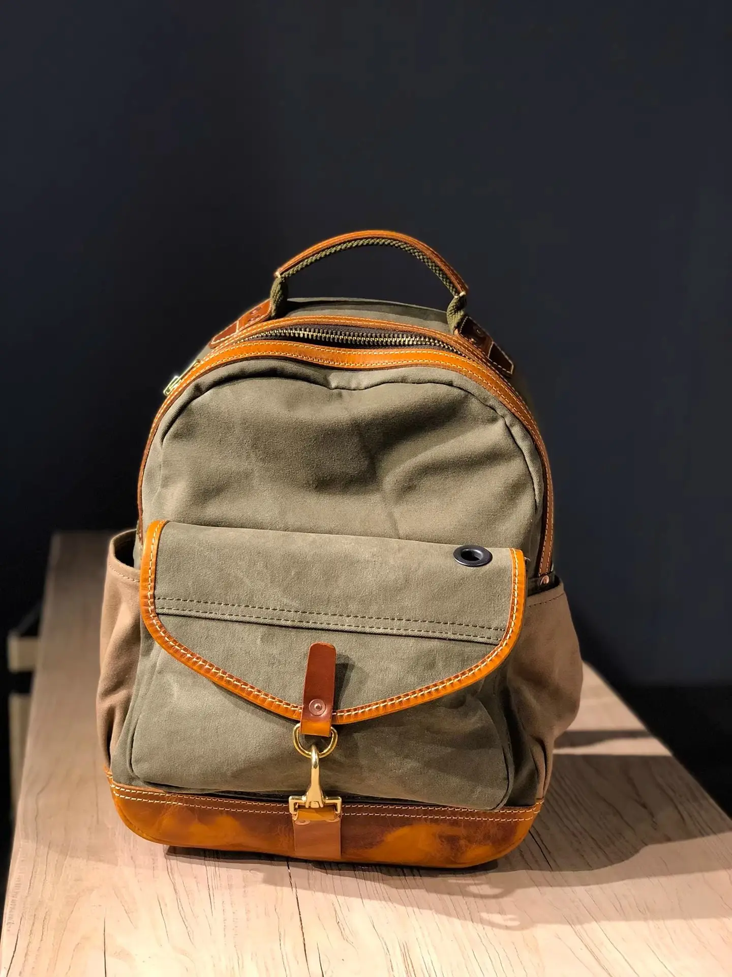 

PNDME organizers designers handmade canvas genuine leather men's women's backpacks simple casual travel luxury schoolbags