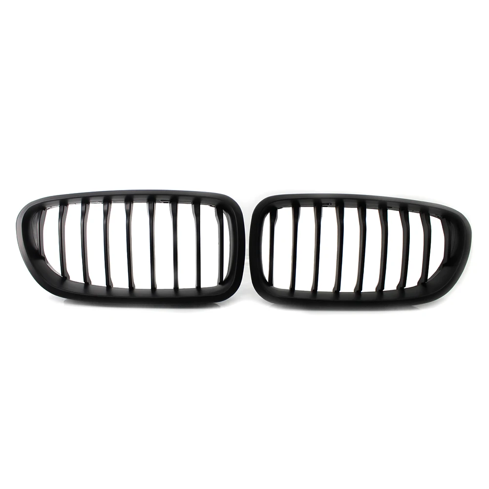 1Pair Car Front Racing Grills Kidney Grille Matte Black ABS For BMW 5 Seires F10 F11 M5 Sedan Touring 2010-2016