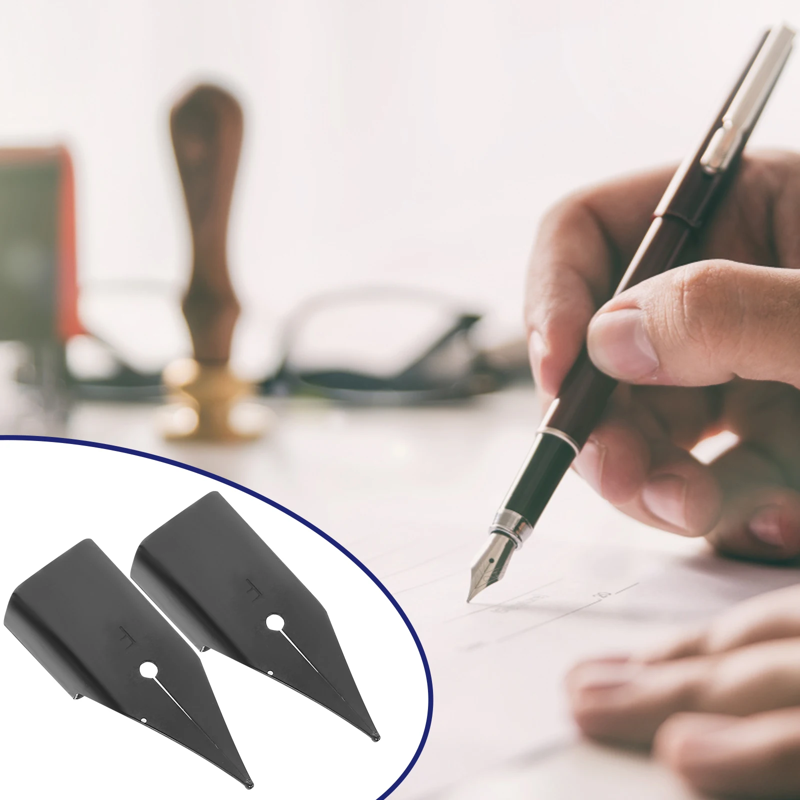 

10pcs Fountain Pen Nibs Replacement Stainless Steel Fine Tip for Calligraphy Practice Ink Writing Student