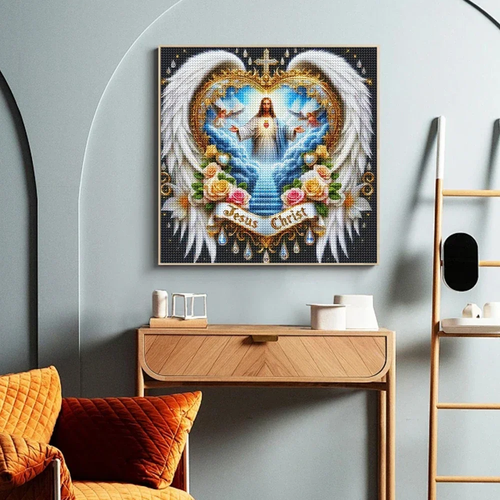 5D DIY Diamond Painting Portrait Jesus Full Diamond Mosaic Embroidery Religion Modern Home Decoration Handmade Gift