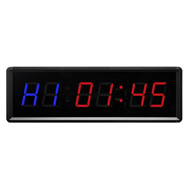 1.5-inch Red and Blue Display Fitness Timer; Portable Competition Fitness Timer