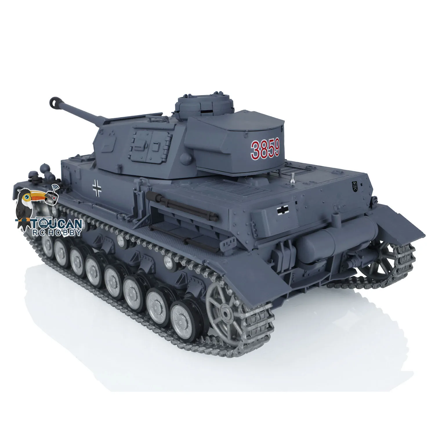 Henglong 1/16 7,0 tanque personalizado Panzer IV F2 RTR RC 3859 ruedas de pistas de Metal modelo listo para correr de alto rendimiento