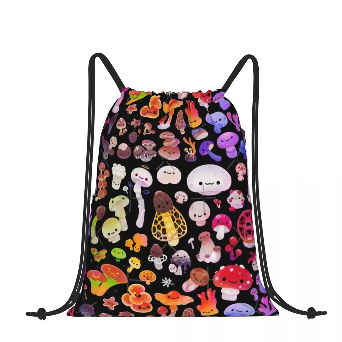 

Drawstring Backpack Mushroom Shoulder Bag Zipper Pocket Sports & Travel Hikes Portables Bag