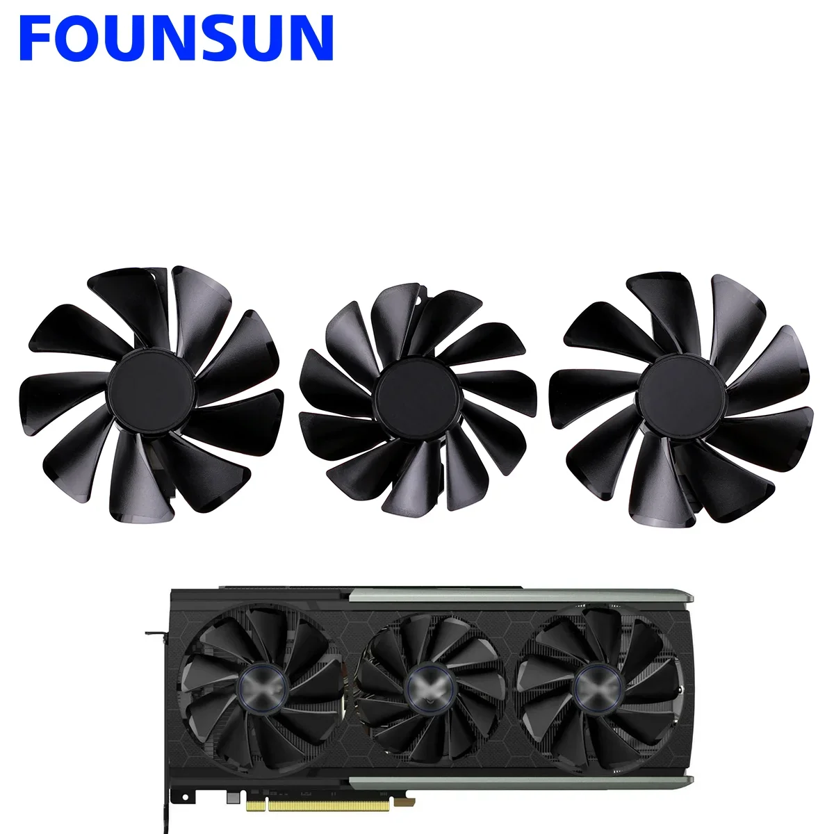 

CF1015H12D CF9010H12D Cooling Fan For Sapphire RX 5700 5700XT 8GB NITRO Graphics Card Cooler Fan FD10015M12D FDC10H12D9-C