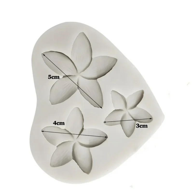 1 piece frangipani flower silicone mold fudge mold sugarcraft cake decoration tool chocolate sugar mold