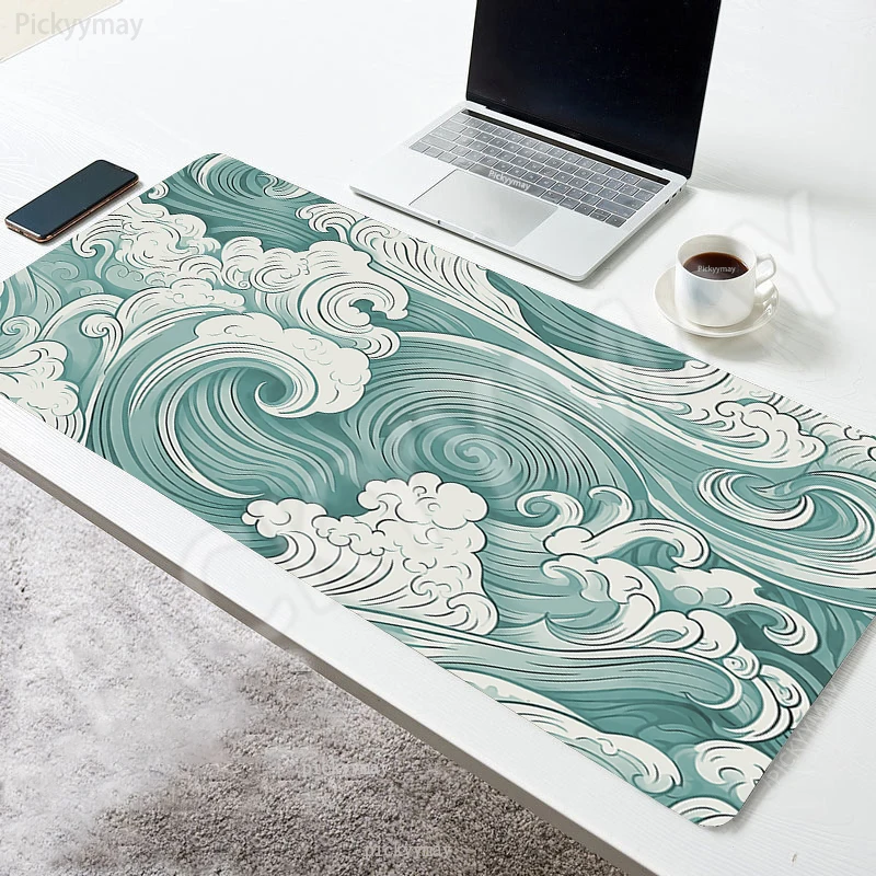 

Mouse Pads Sea Waves Table Mats Computer Mousepad Company Big Office Desk Pad 100x50cm Large Gamer Mousepads Clouds Mouse Mat