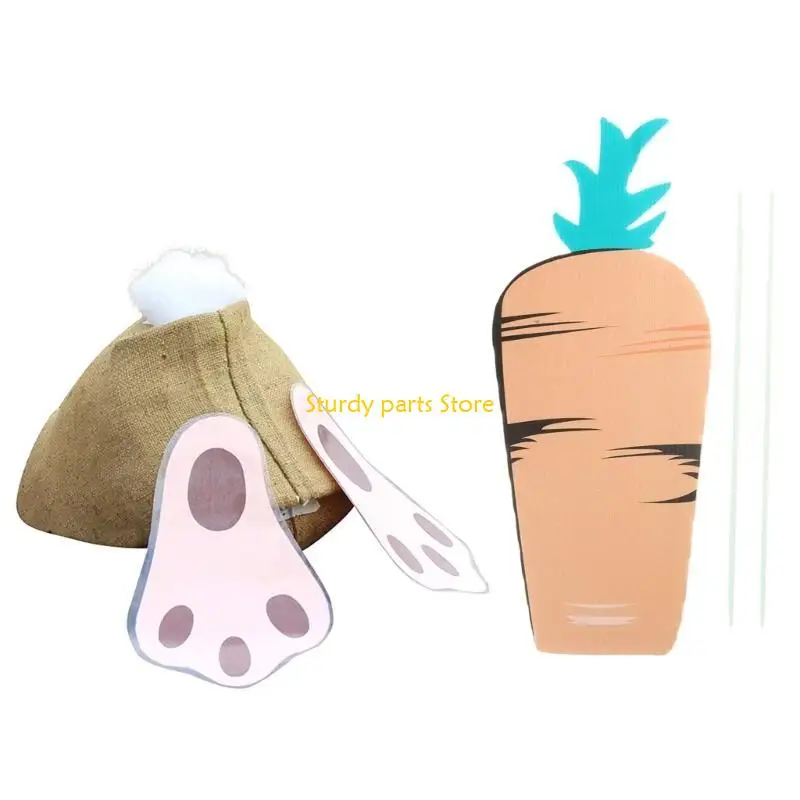 97QC Easter Garden Decoration Cartoon Rabbit Bunny Stakes Stakes Yard Sign Lawn Props