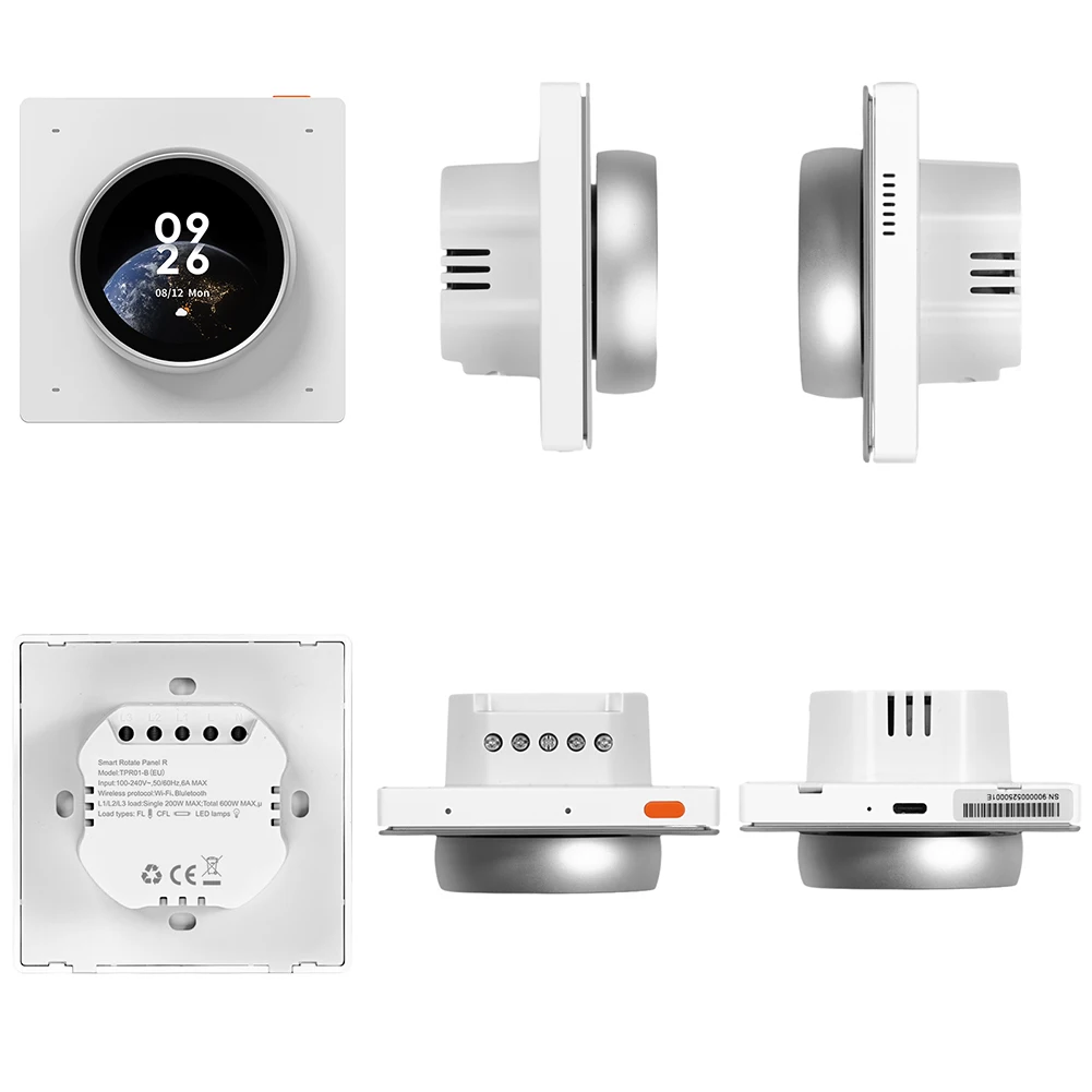 لوحة تحكم مركزية ذكية تعمل باللمس، 3 مرحلات، 4 أزرار، تحكم في المشهد قابل للبرمجة للمنزل