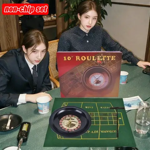 1set 10 Inches Roulette Wheel Decoration Party Supplies Interaction Table Game Turntable for Parties Travel Carnival Gathering