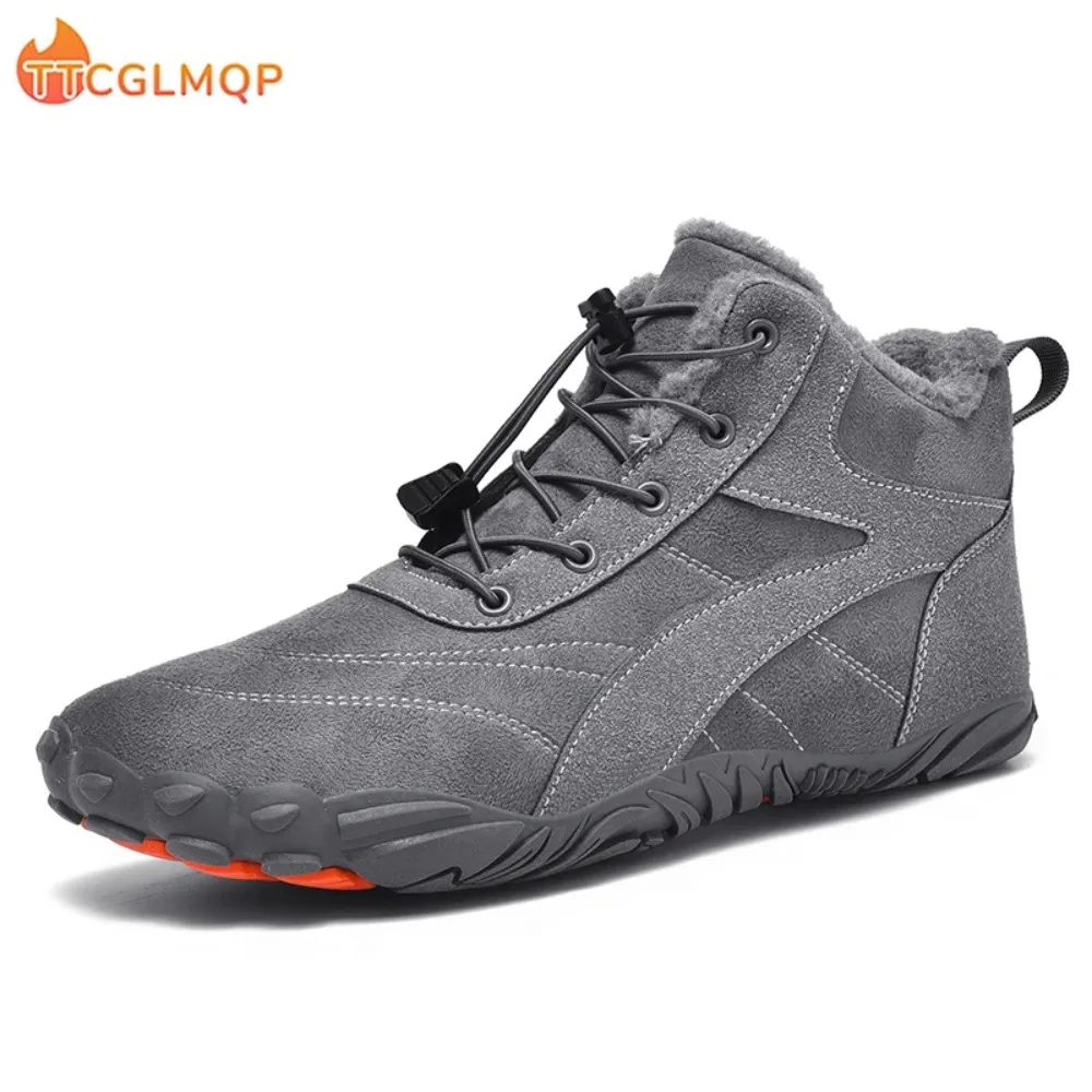 

Мужская повседневная обувь Snow BareFoot, новые зимние ботильоны, уличная рабочая обувь, женская теплая мужская обувь на меху, мужские зимние ботинки, большой размер 48