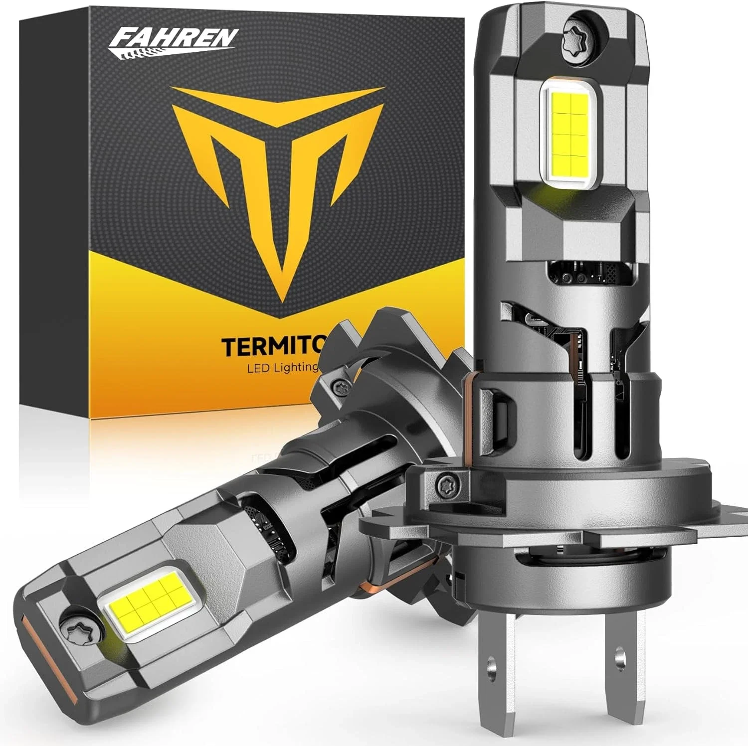 FAHREN 𝐋𝐚𝐭𝐞𝐬𝐭-𝐆𝐞𝐧 Brightest H7/H7LL LED Headlight Bulbs Kit Low/Fog Beam, 450000 Lumens 1500% 6500K Cool White, Real 1:1 Mini OEM Size, No Adapter Needed, Canbus Ready, IP68 10-Year Service Life, Pack of 2