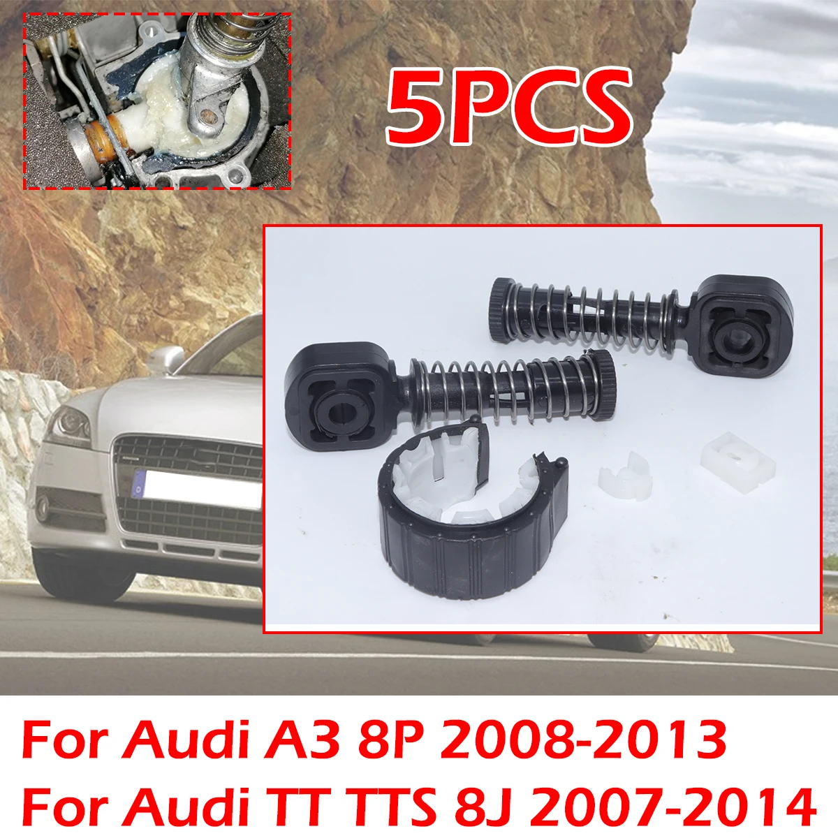 

5pcs/kit Gearbox Rebuild Kit Shifter Lever Adjuster Linkage Pivot Upgrade Bushing Shifter Bearing Shell MT For Audi TT TTSA3 8P
