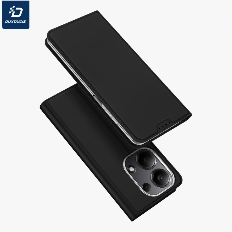 

DUX DUCIS luxurious Flip ultrathin Leather Wallet Cace For Poco M6 Pro 4G Magnetic skin Card Slot Fall prevention Phone Cover