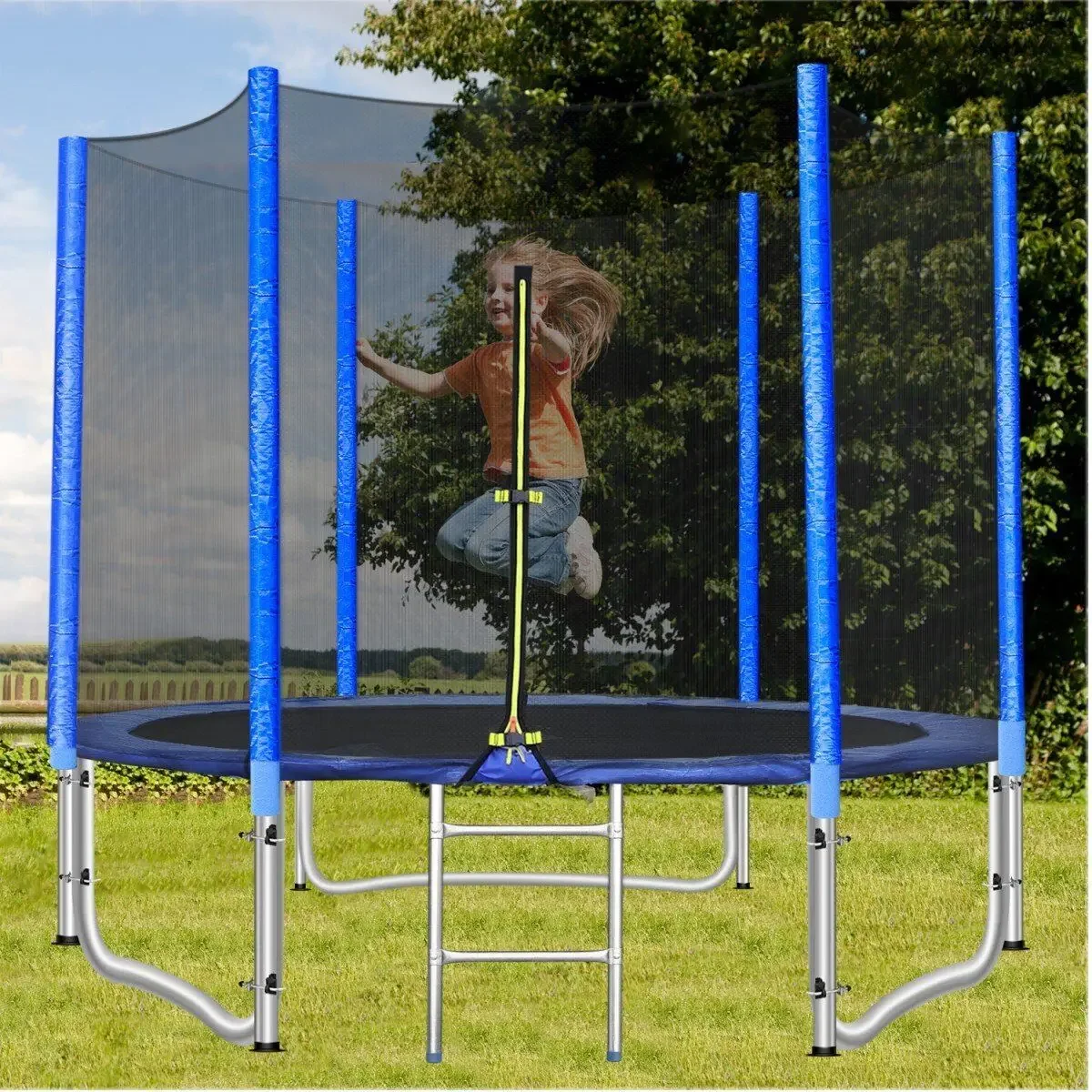 10Ft /305cm Outdoor Trampoline for Kids Adults with Safety Enclosure Net, Kids Toy Gift