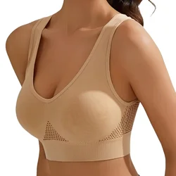 S-5XL Seamless Bras For Women Hollow Underwaer Wireless No Pads Crop Tops Female Sexy Lingerie Soft Sports Camisole