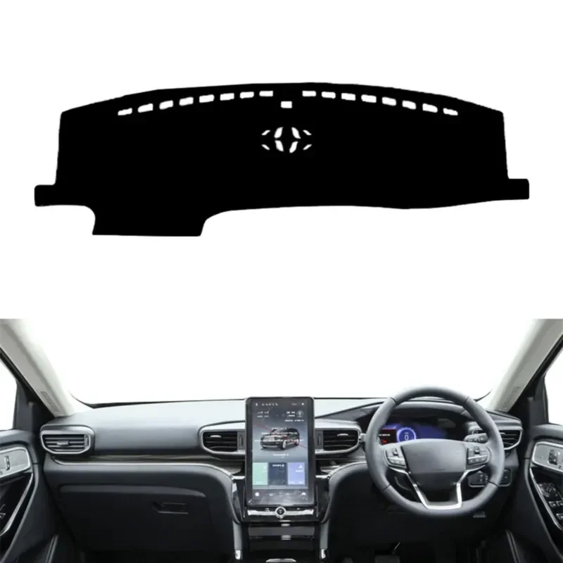 For Ford Explorer 2020 2021 2022 Car Central Control Dashboard Cover Dark Matte Finish Wholesale