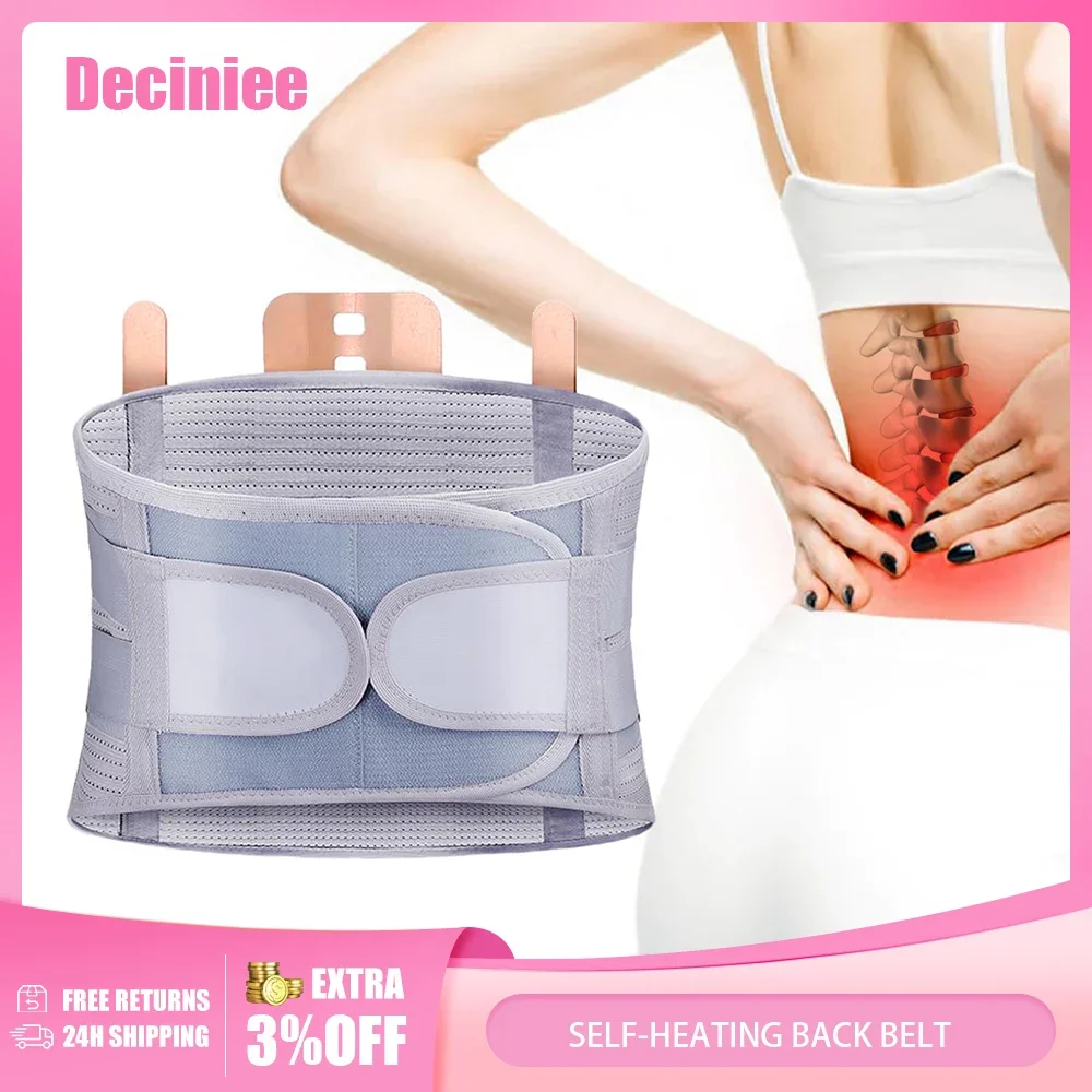 Self-Heating Decompression Lumbar Back Belt Waist Belt Lower Back Support Brace Disc Herniation Spine Orthopedic Pain Relief