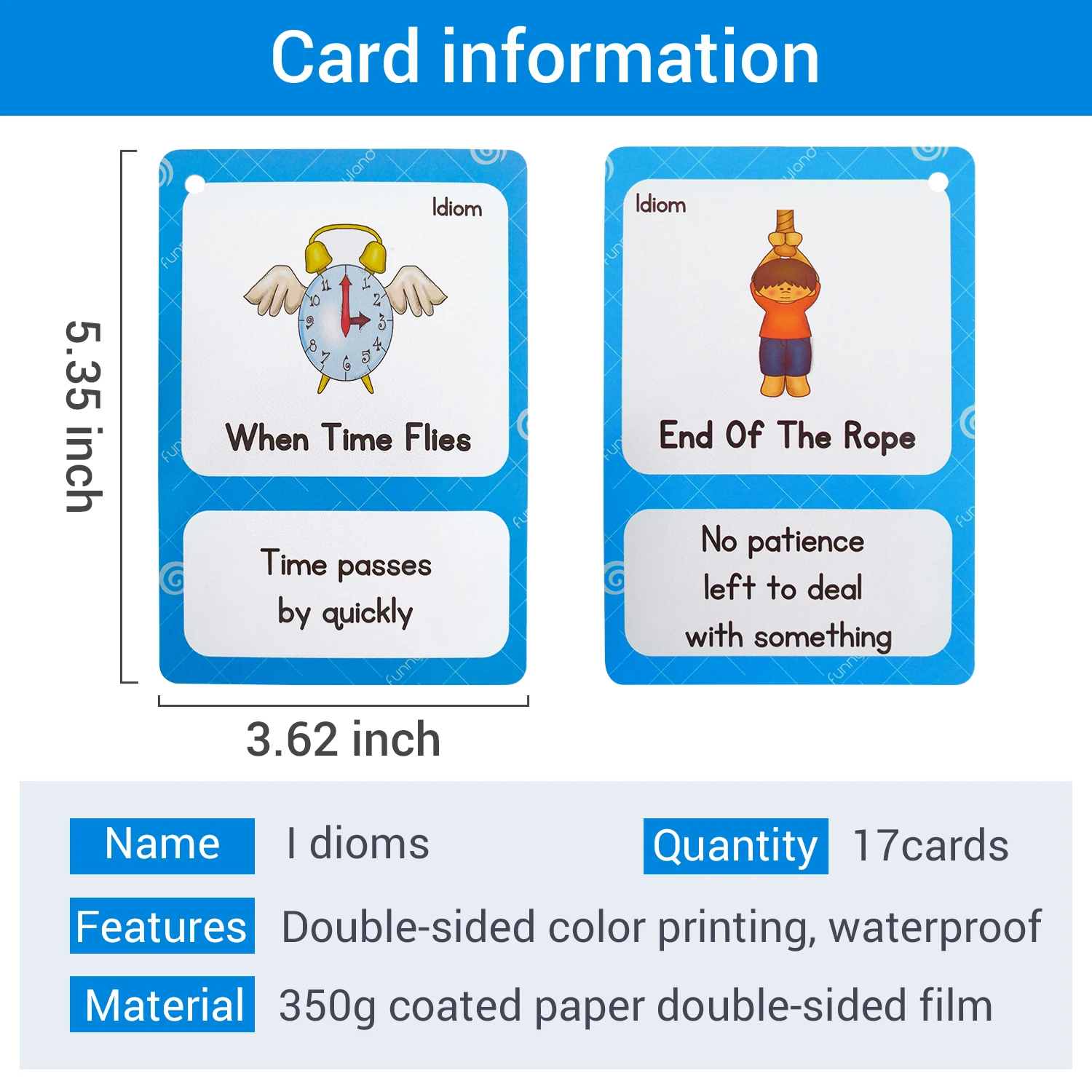 Grammar English Card Idioms Verb Tense Pronouns Nouns Plural Antonym Synonym Vocabulary Building Kids Learning Flash Cards Toys