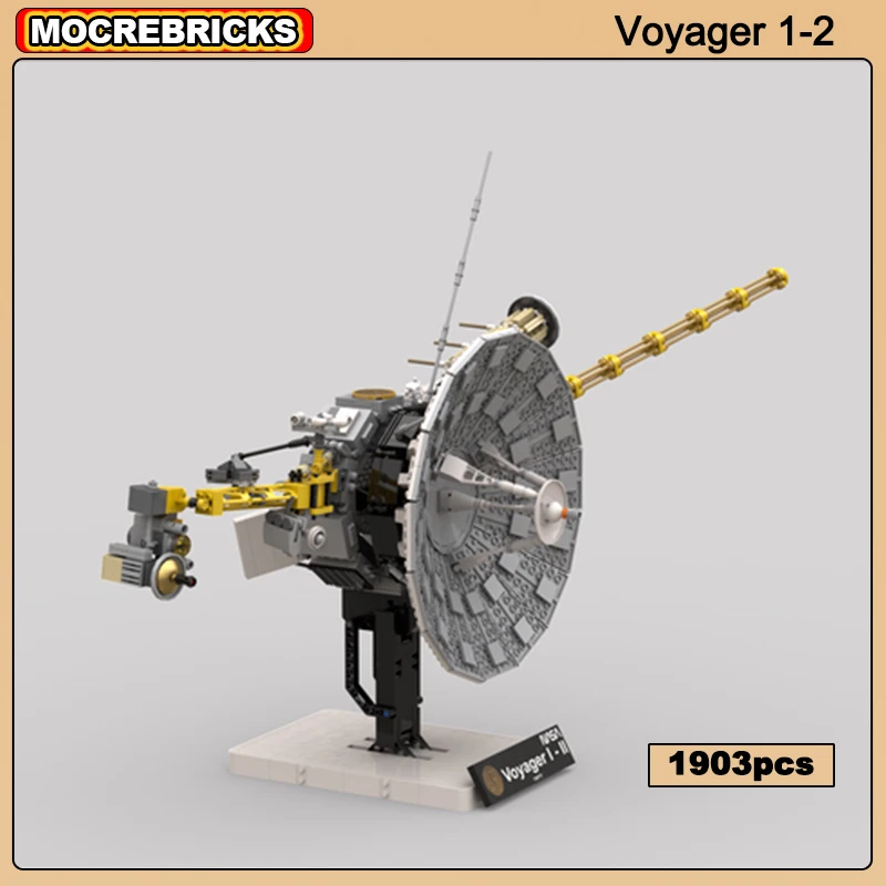 MOC-71157 Space Exploration Spacecraft Voyager 1-2 Space Probe Building Block Ultimate Collectibles Model Bricks Toy Kid Gifts