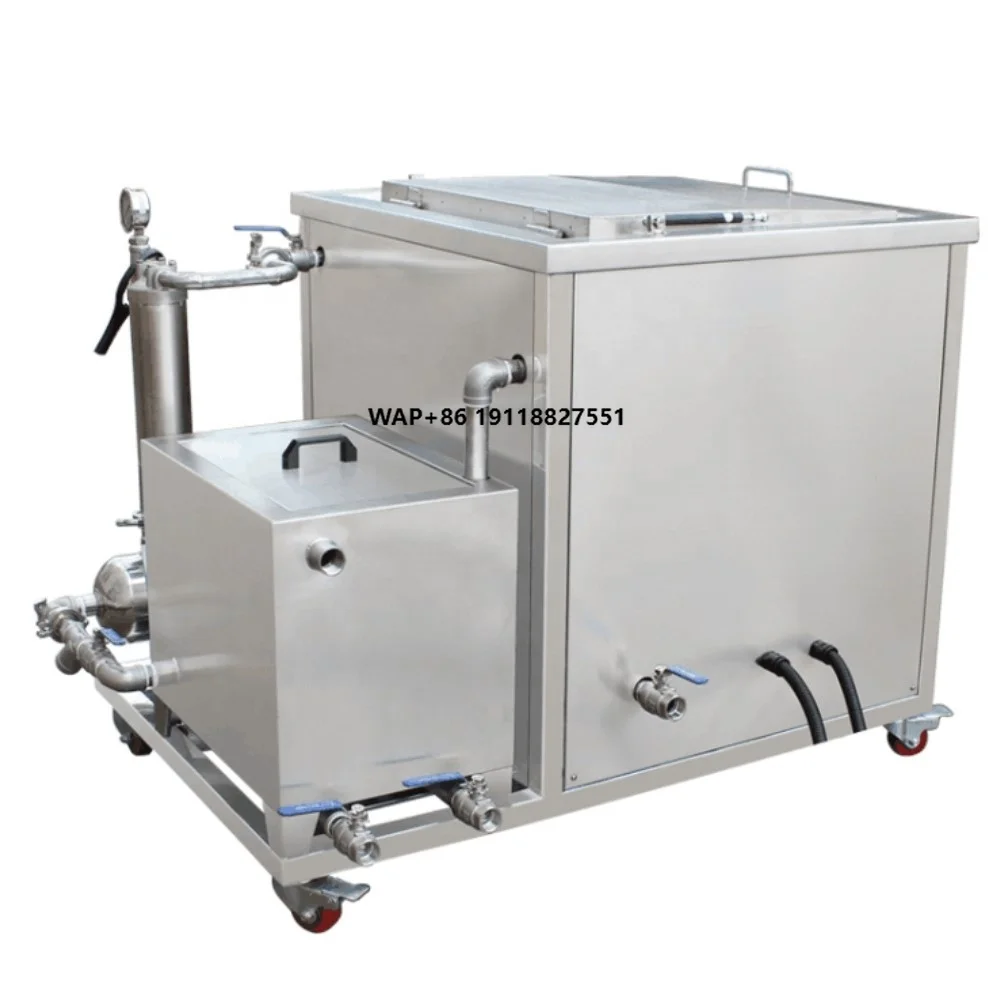 108L Electric New Fully Automatic Industrial Ultrasonic Cleaner Bath Filtration Circulation System Hot Water Degreasing Oil