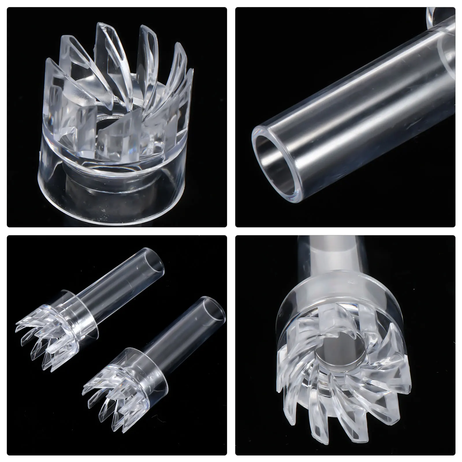 

2 Pcs Mini Basket 18mm Tube Oil Film Remover Freshwater Saltwater Aquarium Protein Cleaner Transparent Design Degreasing