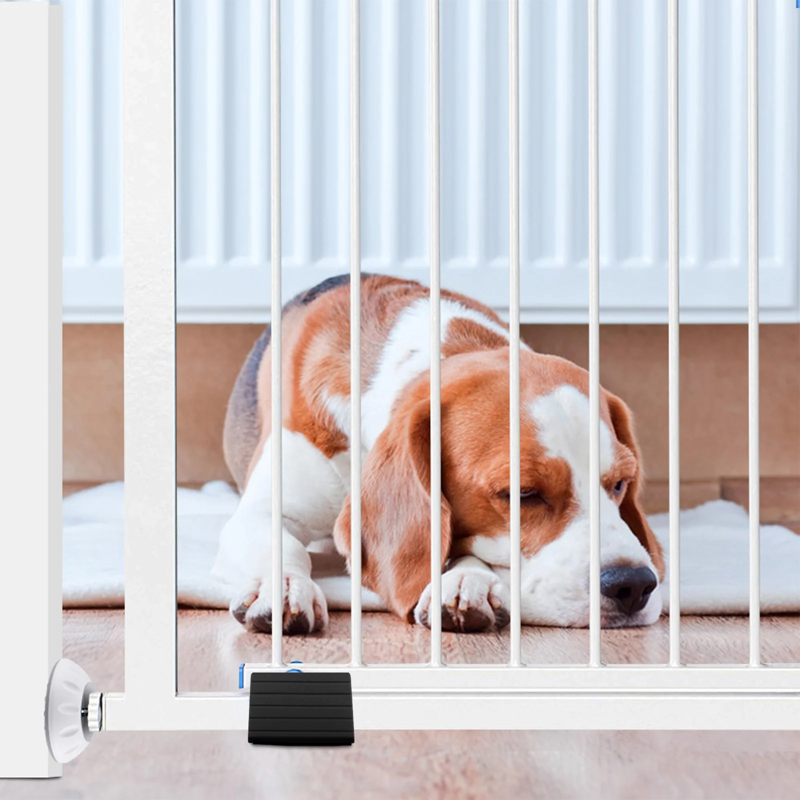 4 قطعة مثبت بوابة الحيوانات الأليفة قدم مثلث تعزيز قاعدة دعم لبوابة الكلب قائما بذاته لوحة السياج الدائمة