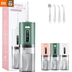 Xiaomi Dental Oral Irrigator 5 Nozzle Portable Dental Water Flosser USB Rechargeable 280ml Three frequency pulses Teeth Cleaner