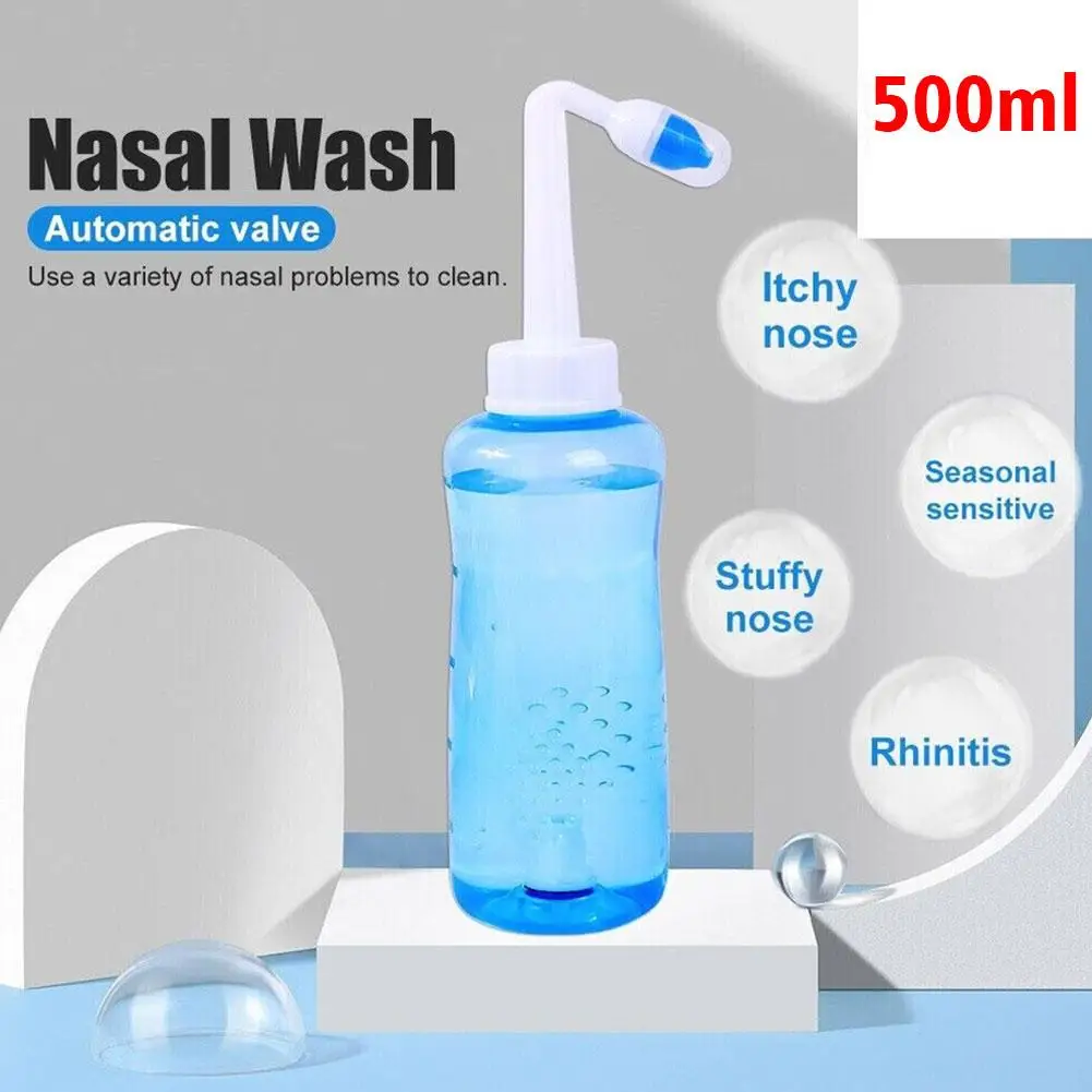 500ml Nasal Wash Bottle  Adult And Children Nasal Cavity And Nasal Wash Bottle Physiological Saline Rhinitis Manual