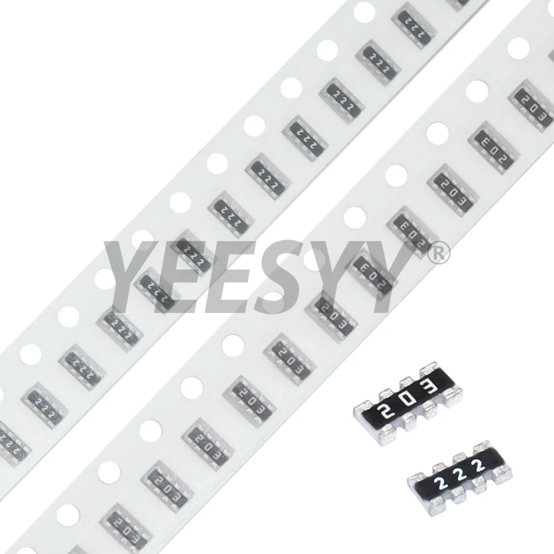 100 Stück 0603 2*4 8P4R 2*4P 5% Netzwerk-Widerstand SMD-Array 0 Ohm ~ 910K 2K 2,2K 4,7K 10K 22K 47K 100K 1M 1 10 100 220 470 Ohm