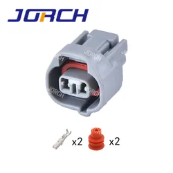 Female sealed 2 way Connector 6189-0264 with lock seals contacts gray color for Toyota 90980-11149