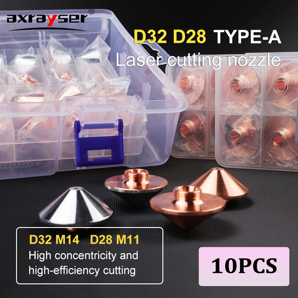 Axrayser 10PCS Dysza laserowa Maszyna do cięcia włókien Pojedyncza dwuwarstwowa D28 32mm do Raytools Precitec Bodor WSX