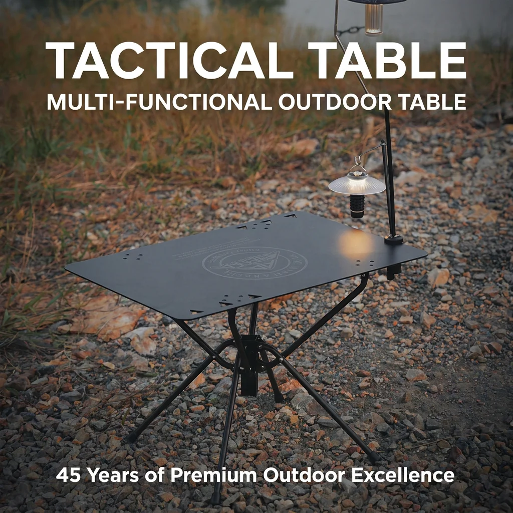 Outdoor Folding Table Small Portable Camping Picnic Aluminum Alloy Tactical Glamping Furniture Packed AF-1051