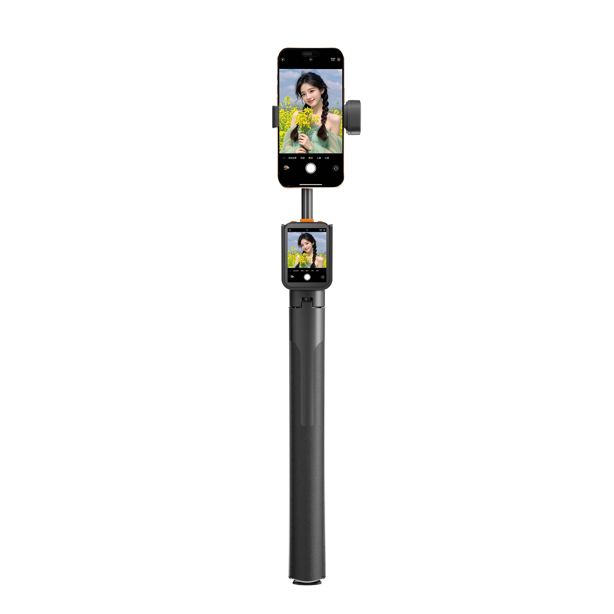 

RK-X40W Ultra New Auto-Open Phone Stand All-in-One Design with Screen Lost Pole with Auto-Stand 70 Inch Tripod Stand
