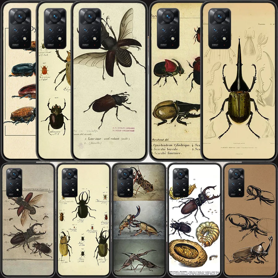 Bugs bees scientific decomposition Phone Case For Redmi Note 13 Pro 5G Plus 12 12C 10 10A 10C 9 9A 9C 9T 8 8A K60 K70 Pro Xiaomi